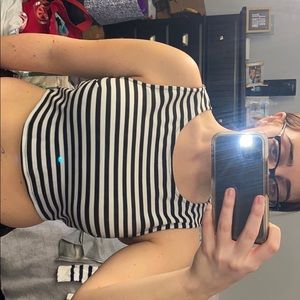 Cropped straight zip up top